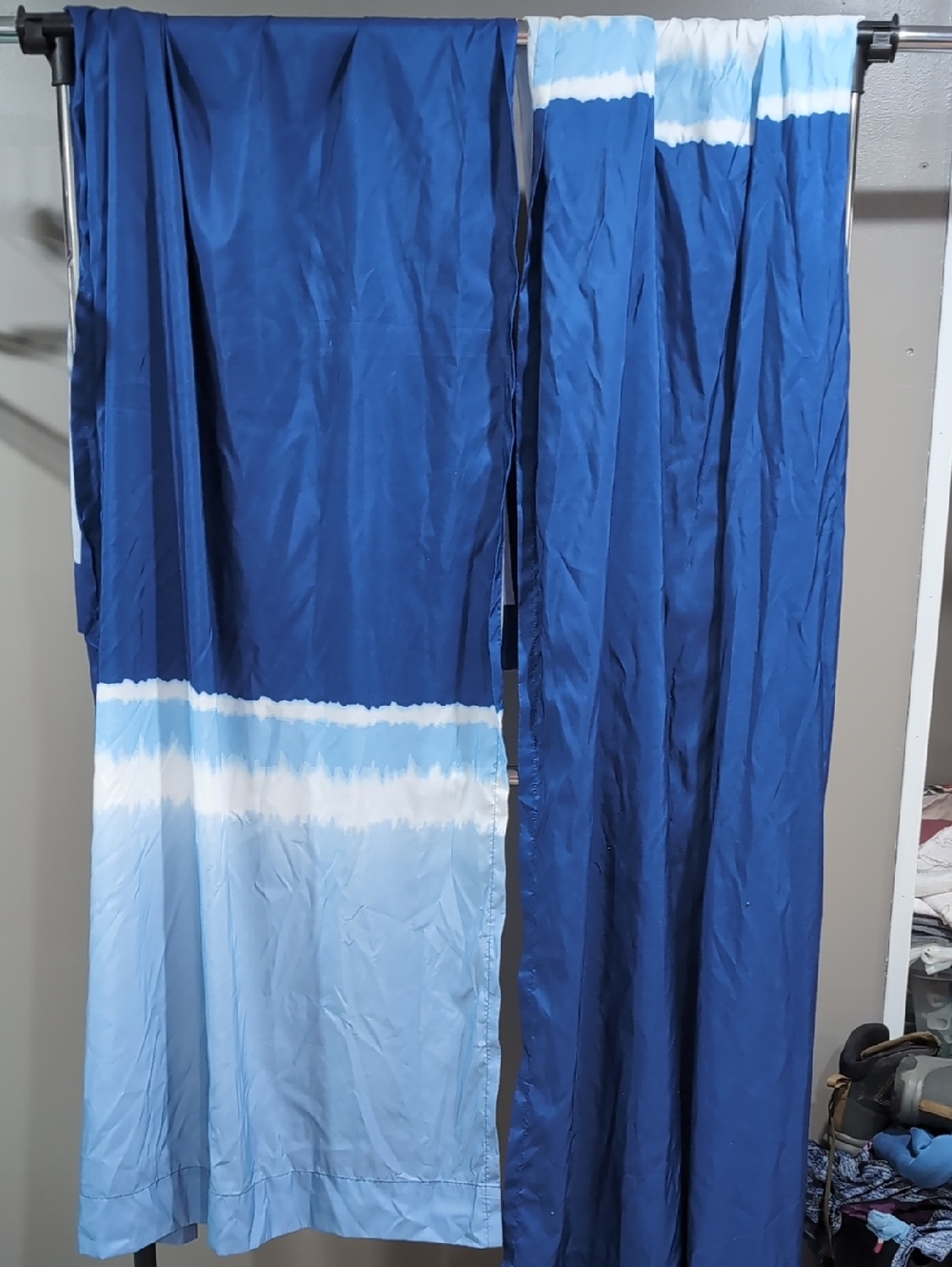 Blue Ombre Curtain Panel Set - Two Panels